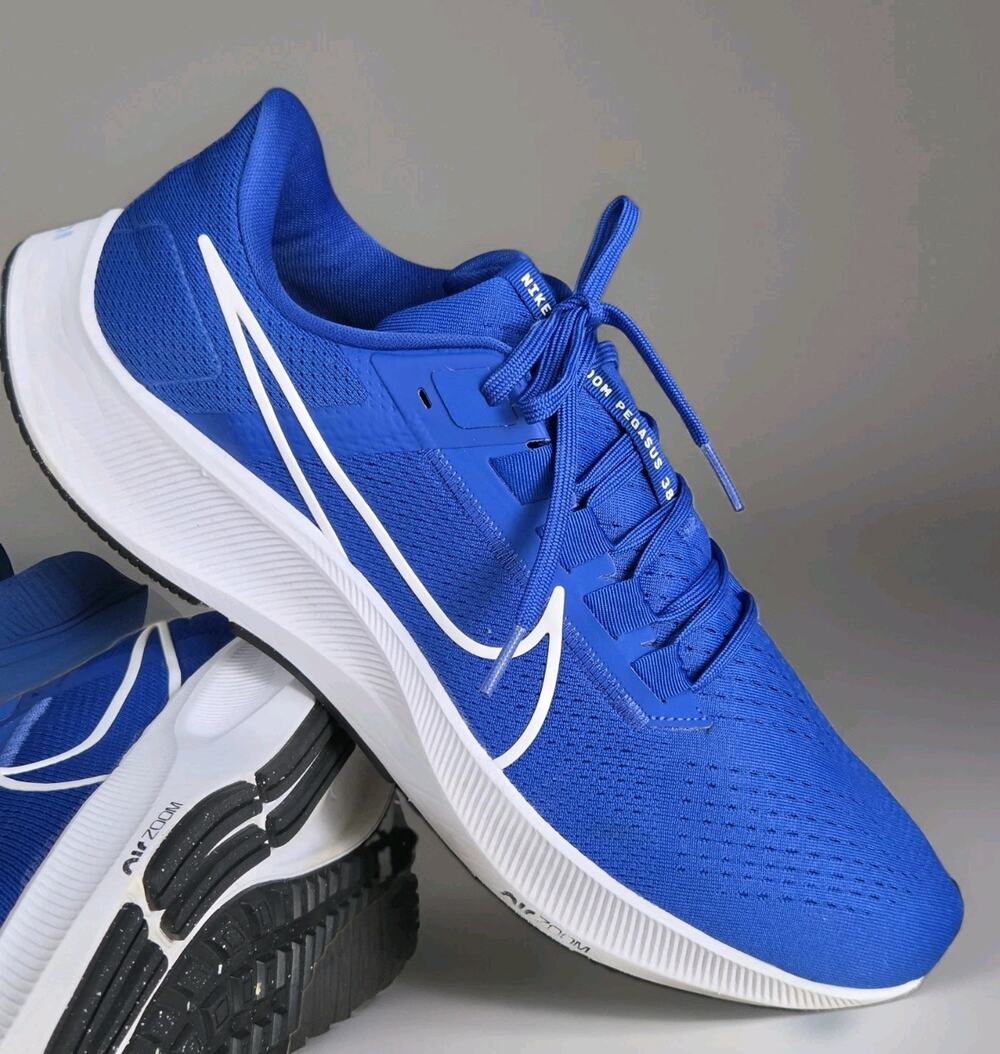 Nike Air Zoom Pegasus 38 Men's US 12.5 US Royal Blue White Running
